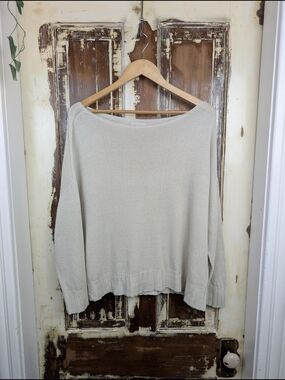 Crochè Wool Cashmere Blend Oversized Slouchy Sweater Size S Quiet Luxury